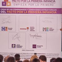 Pendiente la firma de AMLO, el resto de los presidenciables suscribe Pacto por la Primera Infancia