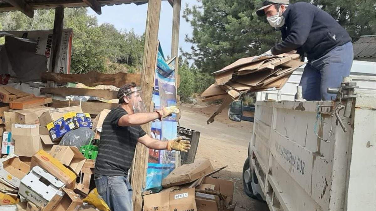 Acopio de elementos reciclables en Villa Pehuenia-Moquehue.