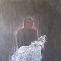 La pintura de Pablo Rulfo sobre las fotos de Romualdo García
