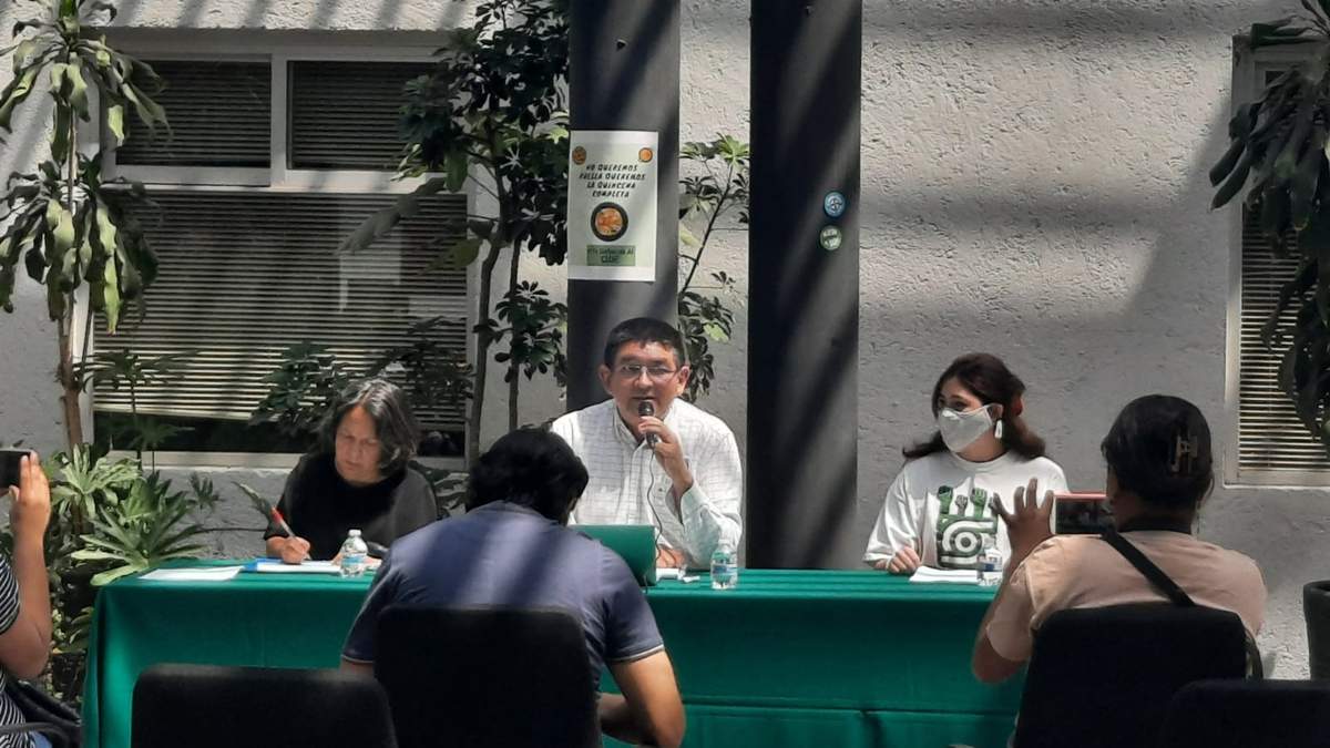 Conferencia de prensa en el CIDE, encabezada por Javier Aparicio