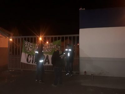 ATE bloqueó el corralón Municipal de Centenario