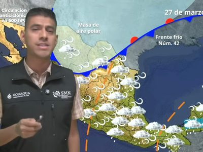 Frente frío 42 y masa de aire polar azotarán con lluvias fuertes de viernes al lunes