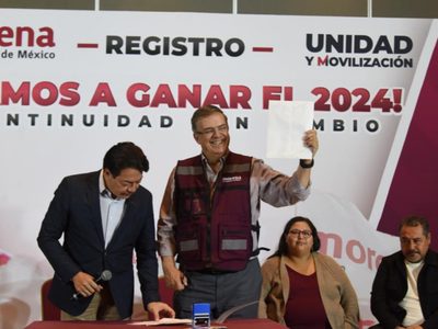 Ebrard se registra como aspirante a candidato presidencial de Morena rumbo al 2024 (Video)