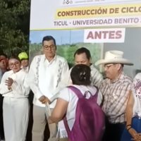 Mujer encara a "Huacho" Díaz en Ticul: “No es falta de educación, es desesperación” (Video)