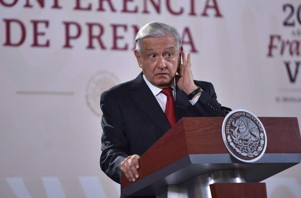 El presidente durante la conferencia de prensa de este miércoles en Palacio Nacional