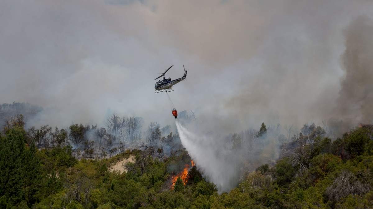 Incendios en Aluminé. Fuente: (Twitter)