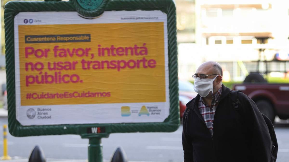 Cuarentena en CABA. Fuente (Twitter)