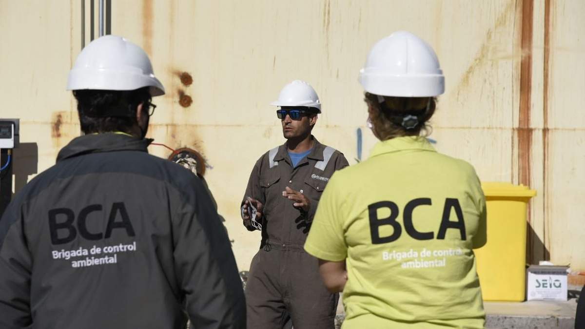 La Brigada de Control Ambiental, dependiente del Ministerio de Ambiente. Fuente: (Twitter)