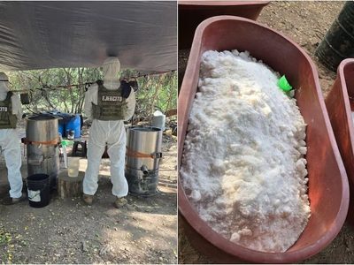 Desmantelan narcolaboratorio en Michoacán; producía dos toneladas de metanfetamina por semana