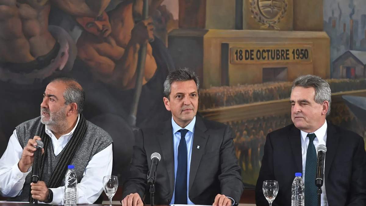 Sergio Massa se reunió con la CGT antes de las PASO. Fuente: (Twitter)