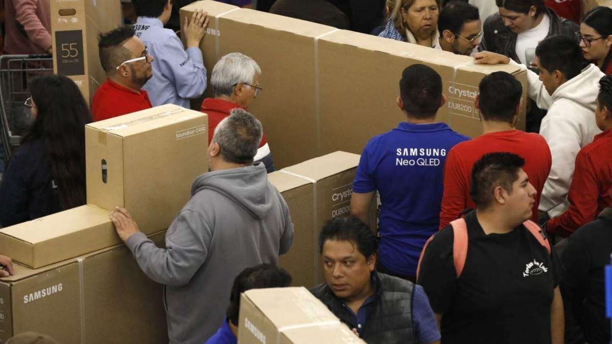 Venta de pantallas durante las ofertas
