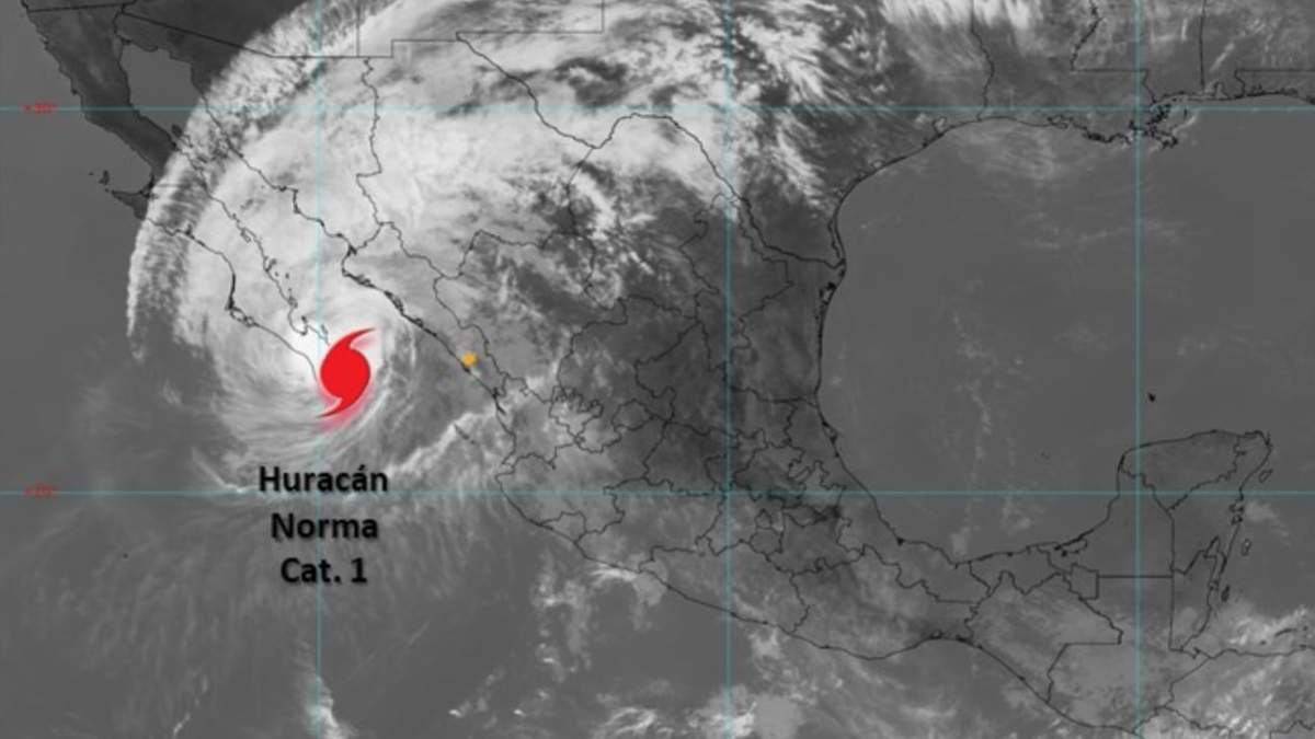 El huracán Norma, de categoría 1