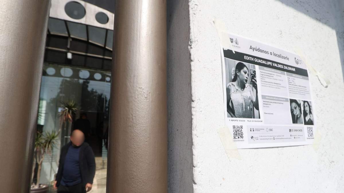 La ficha de búsqueda de Edith Guadalupe en el edificio donde fue localizado su cuerpo