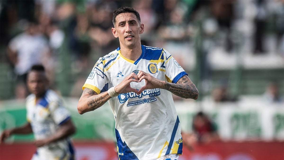 Angelito Di María anotó su sexto gol en el Clausura para Rosario Central.