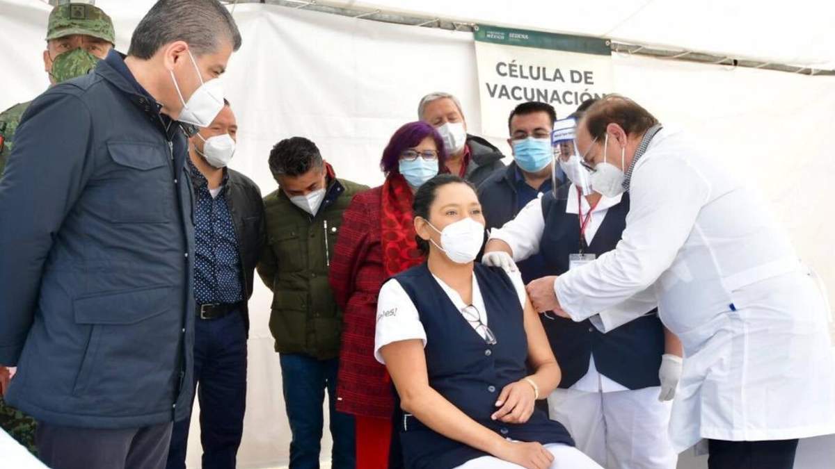 Aplicación de la vacuna en Coahuila