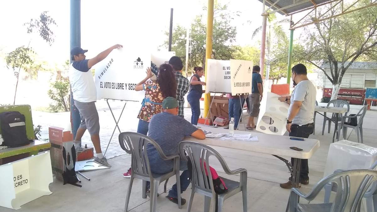 El Instituto Electoral de Tamaulipas realizó un simulacro electoral