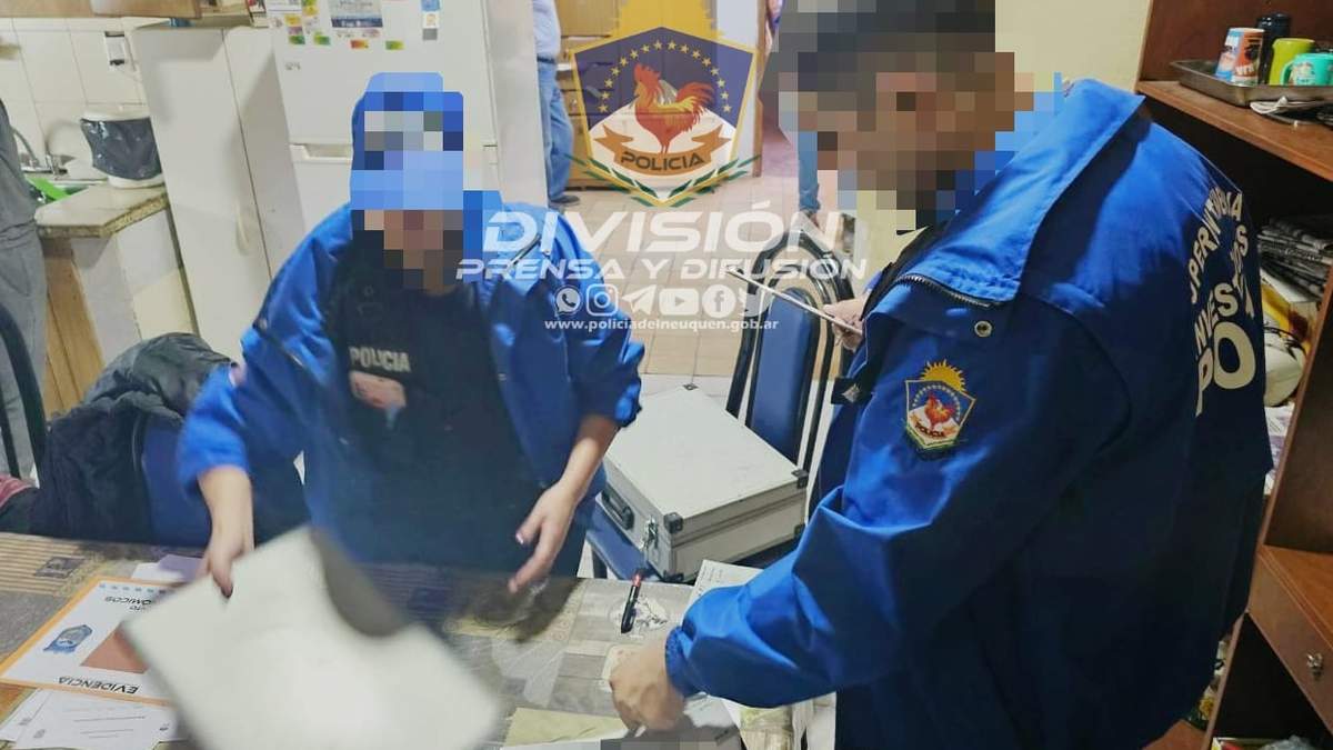 Allanamientos en tres domicilios. Fuente: (Policía de Neuquén)