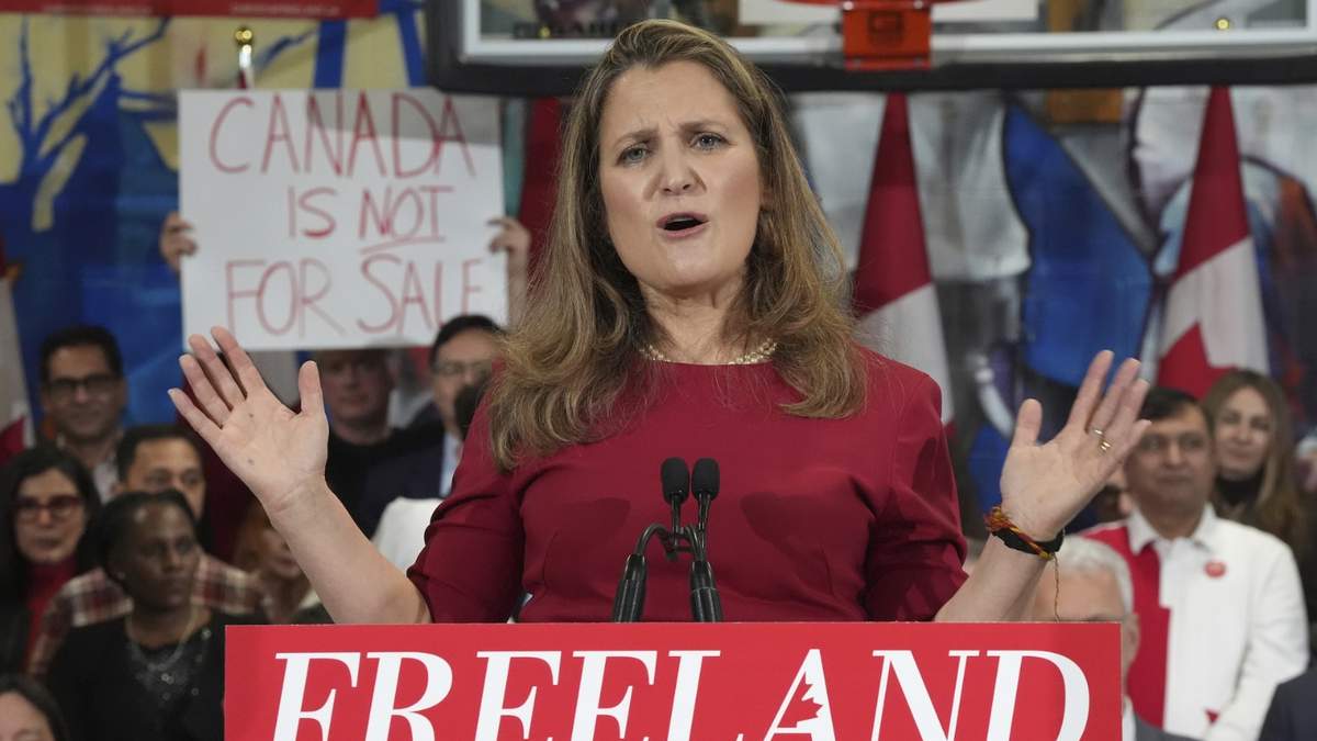 La exministra de Finanzas de Canadá, Chrystia Freeland