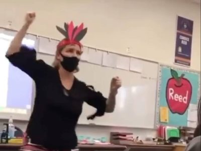 Suspenden a maestra por dar clase disfrazada de nativa americana (Video)
