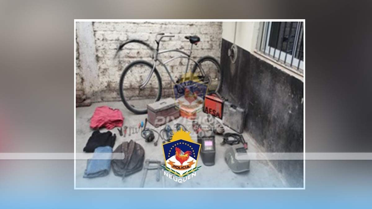 Las herramientas que fueron robadas. Fuente: (Policía de Neuquén)