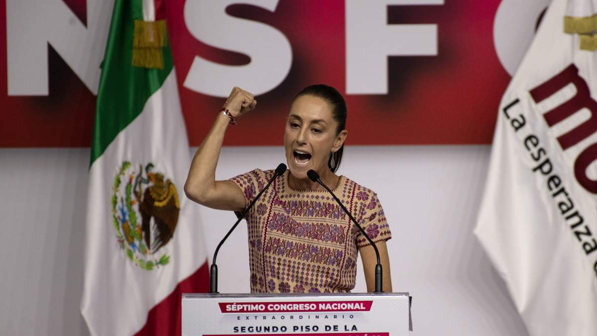 Claudia Sheinbaum en el Congreso de Morena