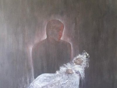 La pintura de Pablo Rulfo sobre las fotos de Romualdo García