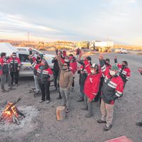 Continúa el reclamo: los mineros siguen en la Ciudad Judicial