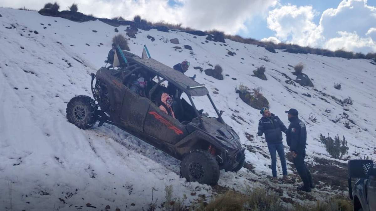 Vehículo razer en el Nevado de Toluca