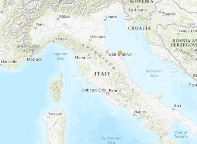 Un terremoto de magnitud 5,7 fue registrado en el centro de Italia