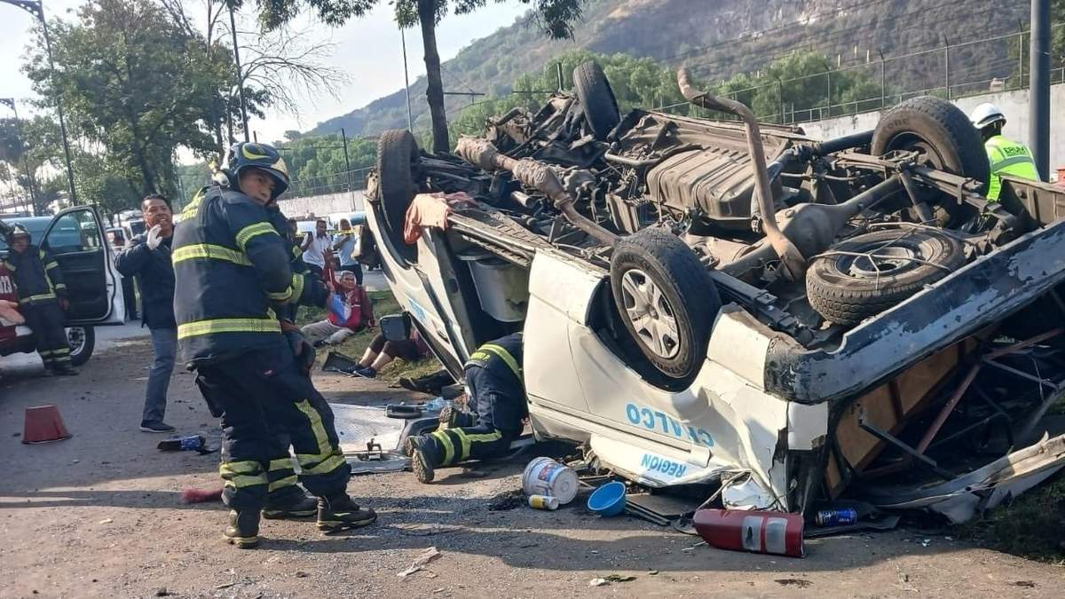 Camioneta accidentada