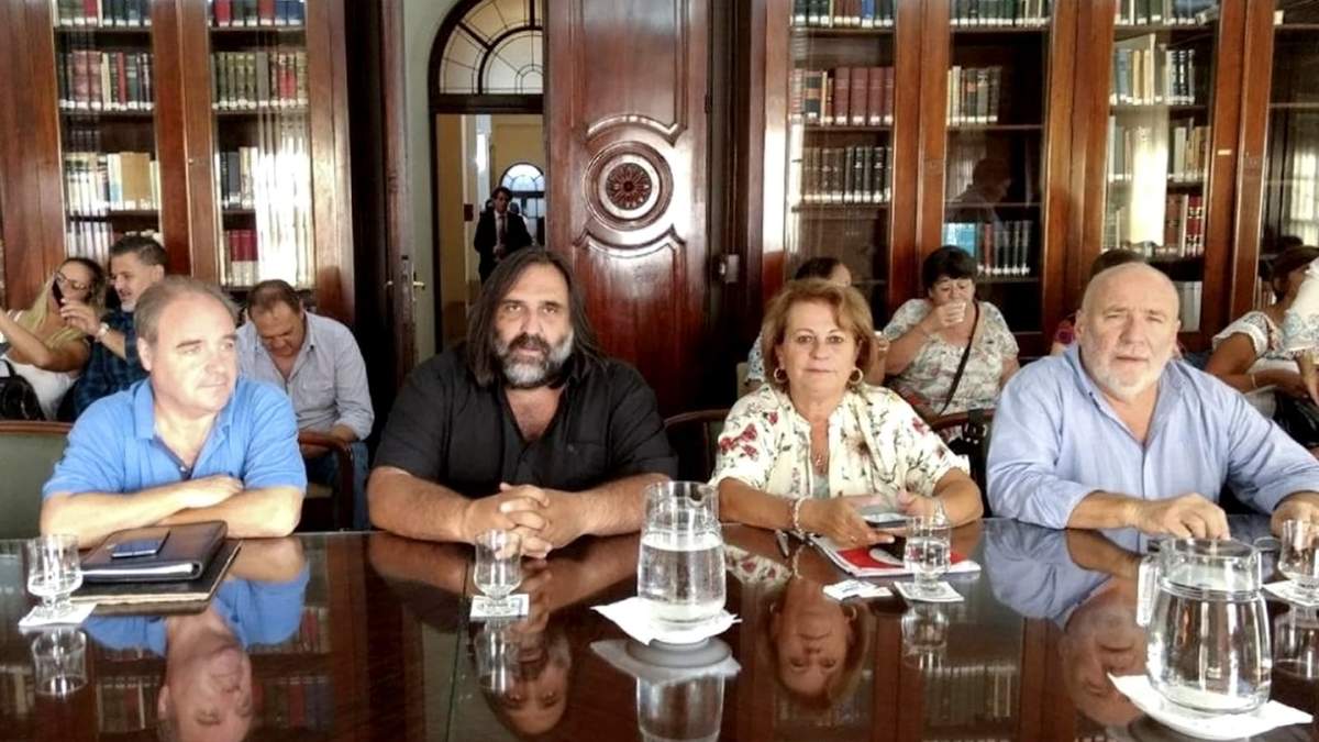 Titulares de los gremios docentes de la provincia de Buenos Aires. Fuente: (Twitter)