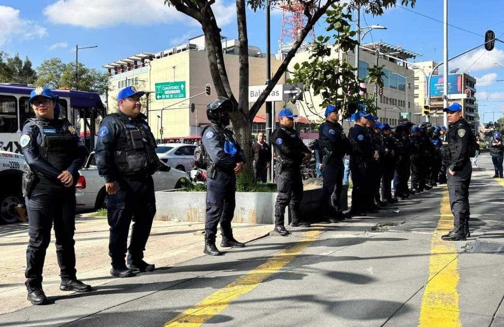 El operativo fue apoyado por elementos de la Policía Auxiliar de la Secretaría de Seguridad Ciudadana