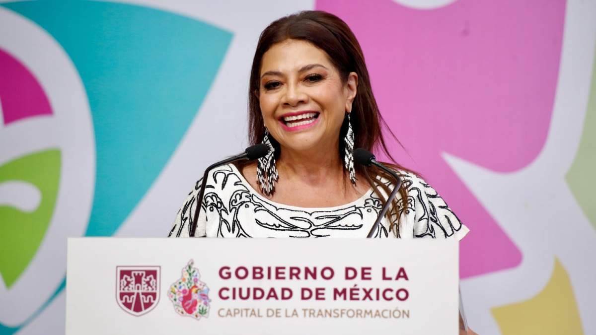Clara Brugada en la conferencia de prensa