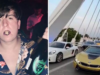 CJNG amenaza al influencer Fofo Márquez por cerrar puente con autos de lujo en Guadalajara (Video)