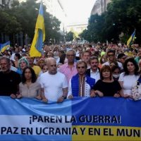 La oposición participó de una marcha por la paz en Ucrania en CABA