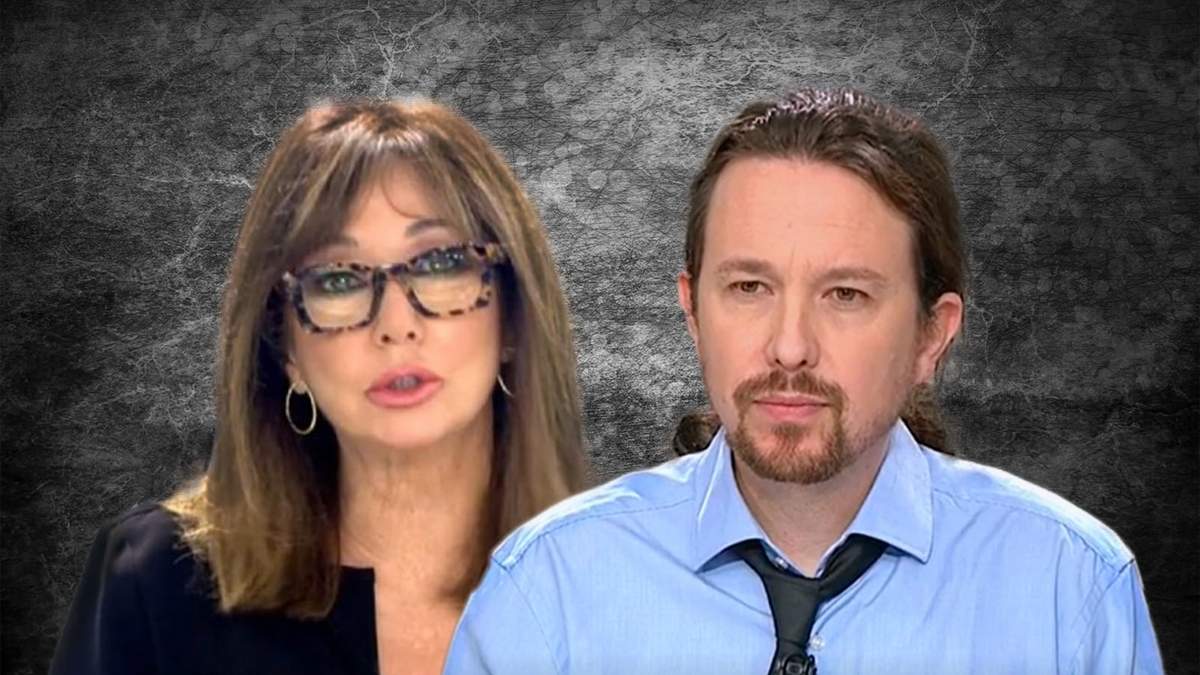Ana Rosa Quintana y Pablo Iglesias. Fuente: (Minuto Neuquén)
