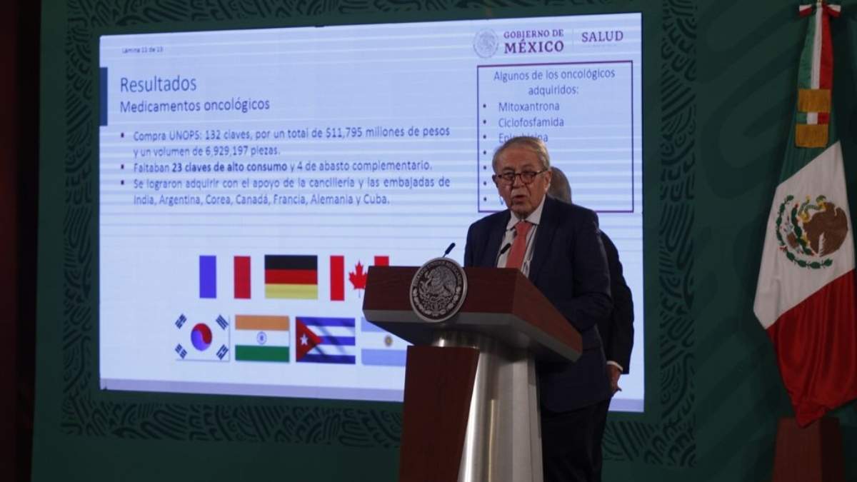 El secretario de Salud, Jorge Alcocer, en la conferencia mañanera
