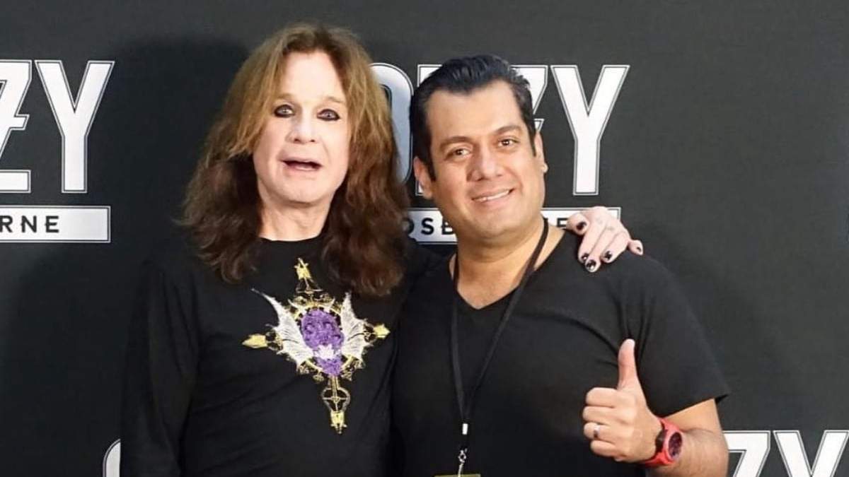 Ozzy Osbourne y el presidente de la Cámara de Diputados, Sergio Gutiérrez Luna