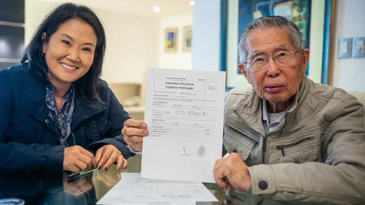 El expresidente y su hija Keiko