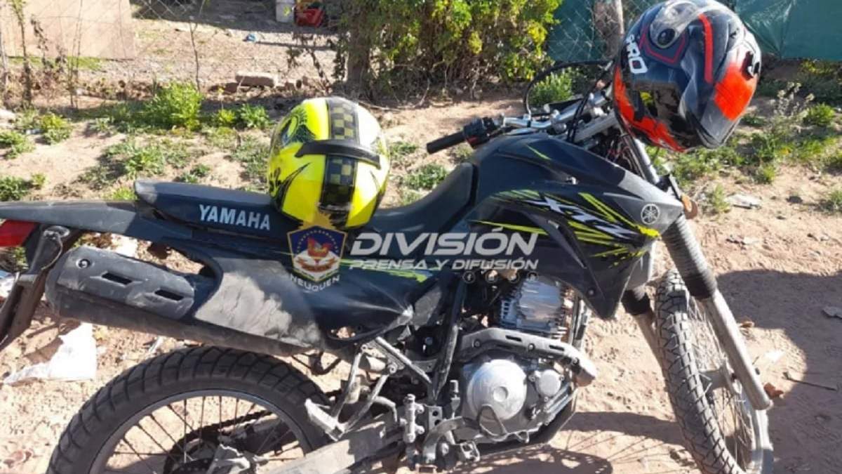 La moto recuperada. Fuente: Policía Neuquén