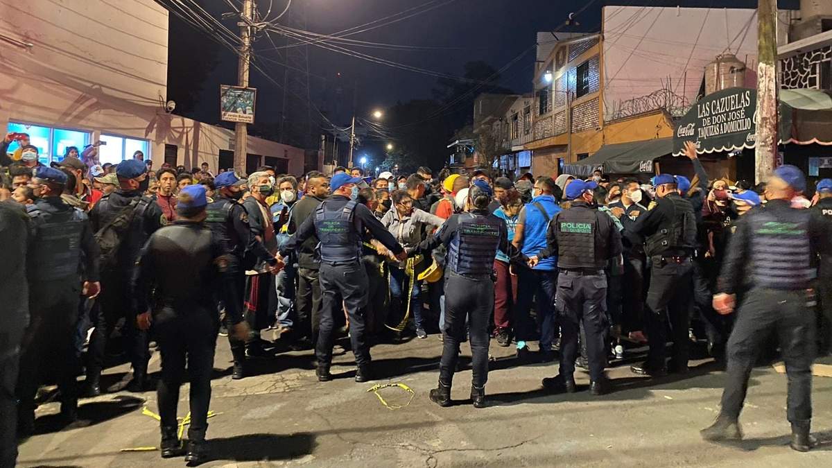 Operativo en la zona del colapso, en la alcaldía Tláhuac