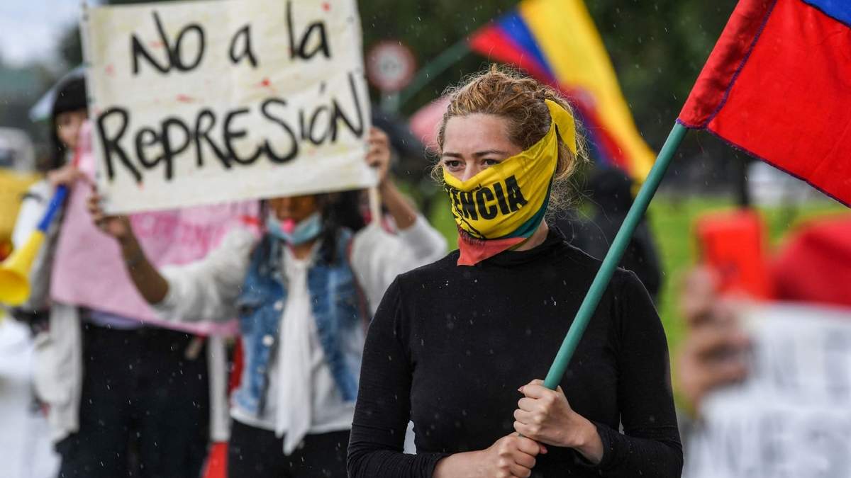 Imagen ilustrativa de una movilización en Colombia. Fuente: (Twitter)