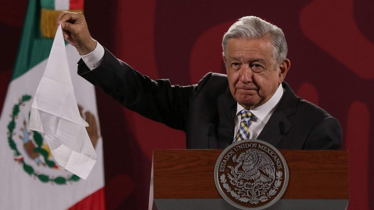 El presidente durante la conferencia matutina de este martes