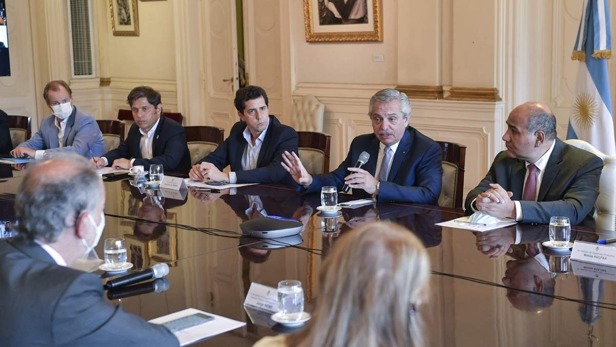 Alberto Fernández durante la reunión sobre el control de precios. Fuente: (Twitter)