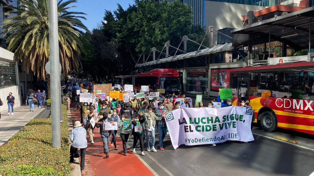 Protesta de estudiantes del CIDE