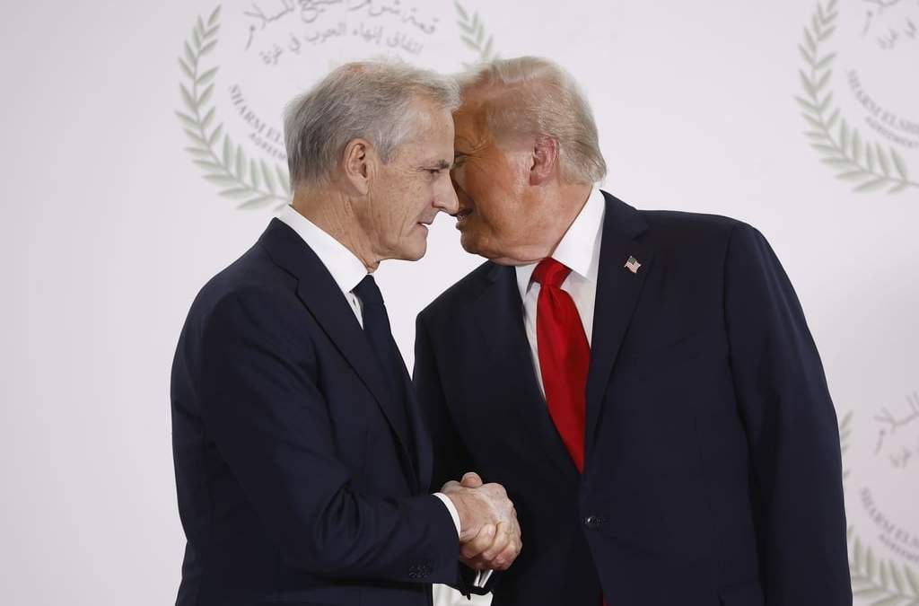 El presidente de Estados Unidos, Donald Trump, y el primer ministro de Noruega, Jonas Gahr Store
