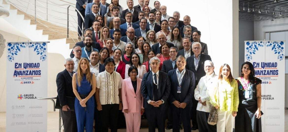 Ernesto Samper, de Colombia; Rafael Correa, de Ecuador; Evo Morales, de Bolivia; Martín Torrijos, de Panamá entre los asistentes