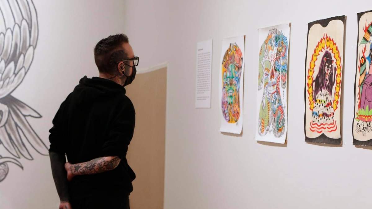 "Body Suit, boceto del tatuaje para cuerpo entero", en el Museo de la Ciudad de México