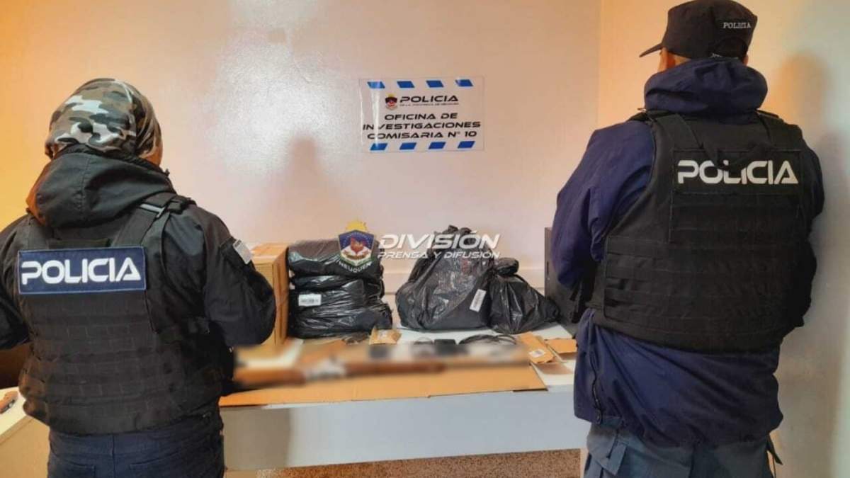 Allanamientos en Añelo. Fuente: (Policía de Neuquén)