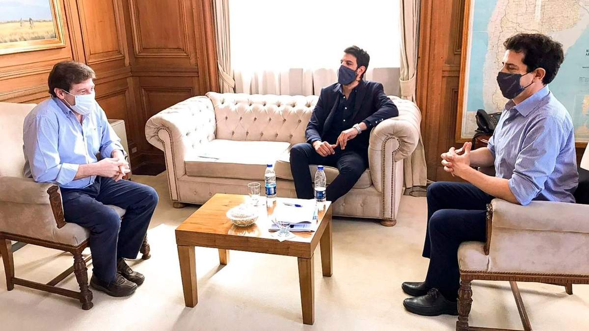 Gustavo Melella junto al ministro del Interior, Eduardo de Pedro. Fuente: (Twitter)